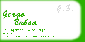 gergo baksa business card